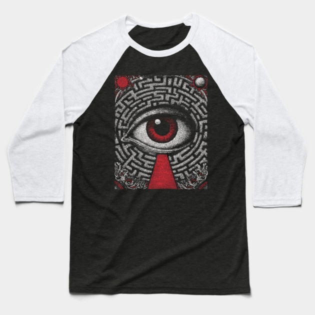 Surreal Eye - The Path of Introspection Baseball T-Shirt by TuncGK