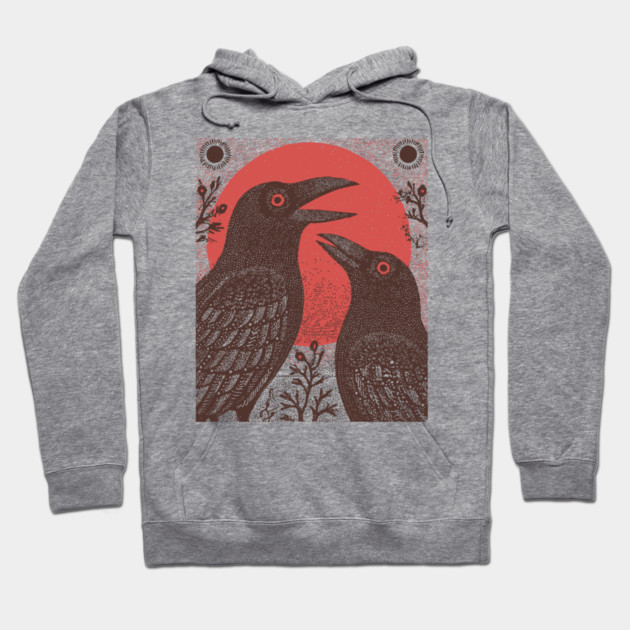 Norse Mythology - Huginn and Muninn, Odin's Ravens Hoodie by TuncGK
