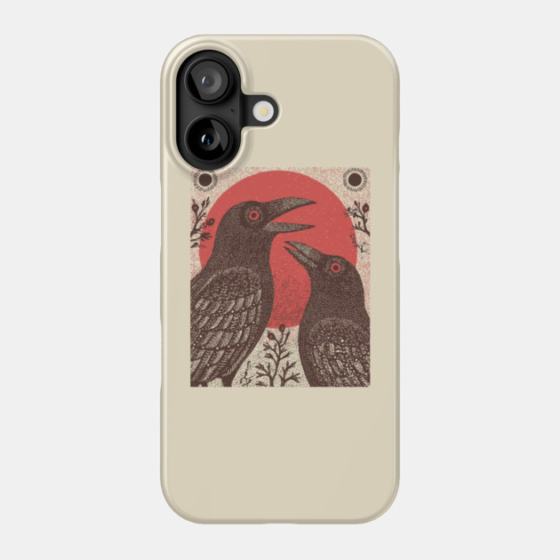 Norse Mythology - Huginn and Muninn, Odin's Ravens Phone Case by TuncGK