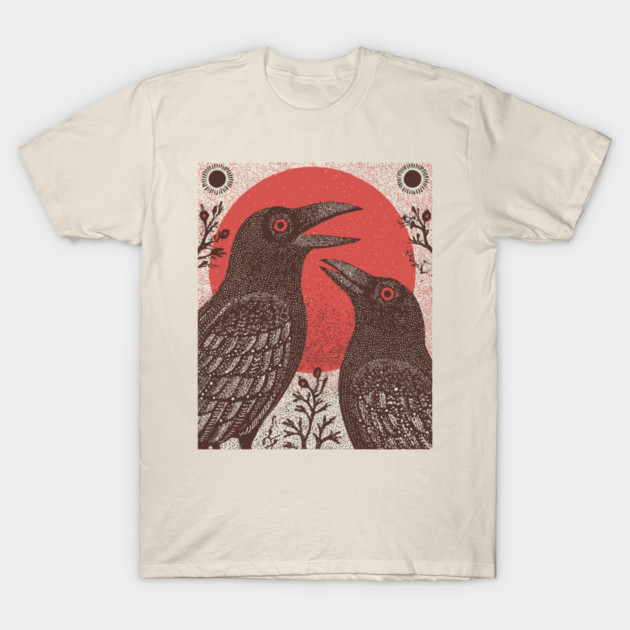 Norse Mythology - Huginn and Muninn, Odin's Ravens T-Shirt by TuncGK
