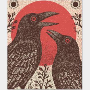 Norse Mythology - Huginn and Muninn, Odin's Ravens Posters and Art