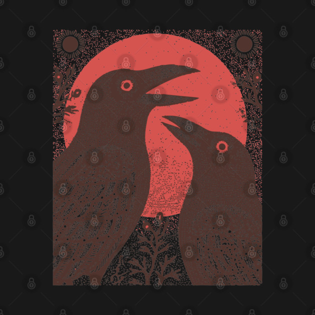 Norse Mythology - Huginn and Muninn, Odin's Ravens by TuncGK