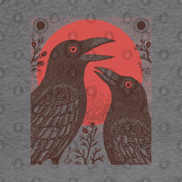 Norse Mythology - Huginn and Muninn, Odin's Ravens by TuncGK