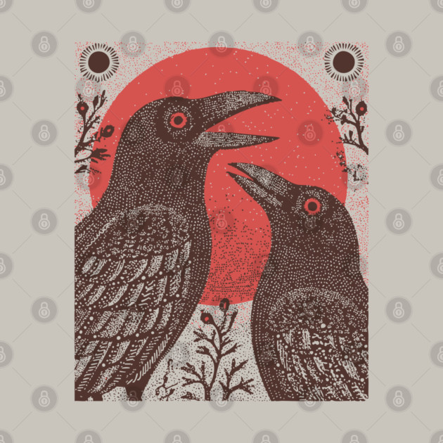 Norse Mythology - Huginn and Muninn, Odin's Ravens by TuncGK