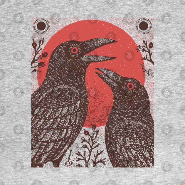 Norse Mythology - Huginn and Muninn, Odin's Ravens by TuncGK