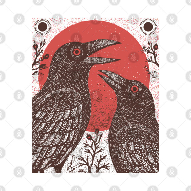 Norse Mythology - Huginn and Muninn, Odin's Ravens by TuncGK