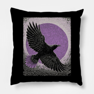Occult Raven - The Messenger of Secrets Pillow