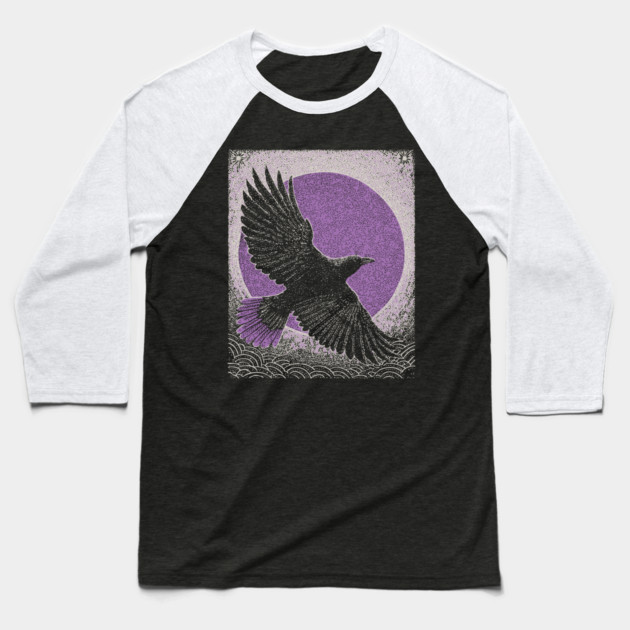 Occult Raven - The Messenger of Secrets Baseball T-Shirt by TuncGK