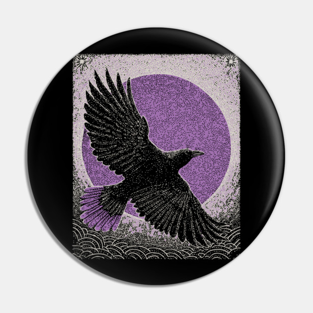 Occult Raven - The Messenger of Secrets Pin by TuncGK