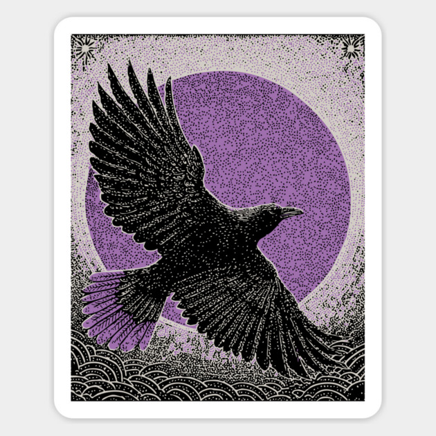 Occult Raven - The Messenger of Secrets Magnet by TuncGK