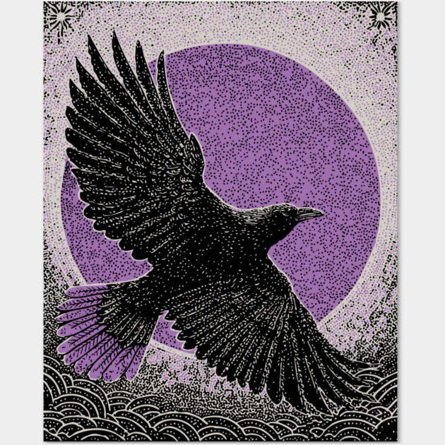 Occult Raven - The Messenger of Secrets Wall Art by TuncGK