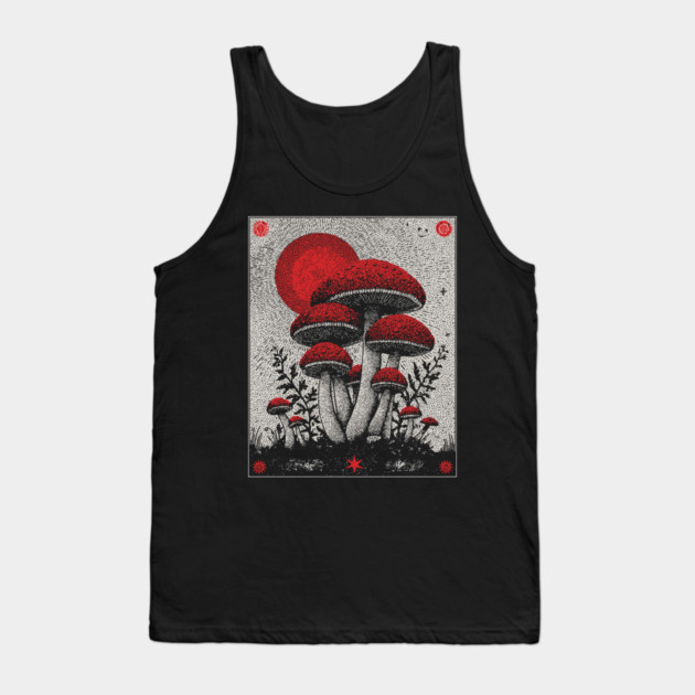 Celestial Fungi - The Lunar Harvest Tank Top by TuncGK