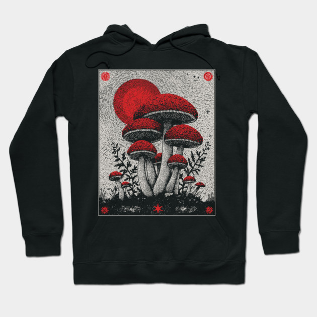 Celestial Fungi - The Lunar Harvest Hoodie by TuncGK