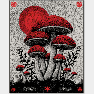 Celestial Fungi - The Lunar Harvest Posters and Art