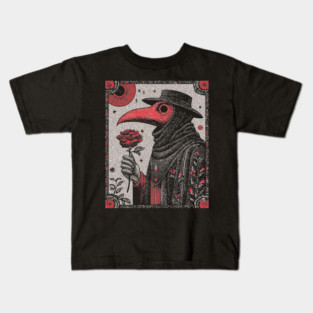 Gothic Plague Doctor - The Rose of Pestilence Kids T-Shirt