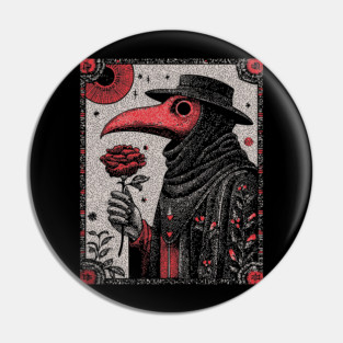 Gothic Plague Doctor - The Rose of Pestilence Pin