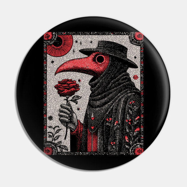 Gothic Plague Doctor - The Rose of Pestilence Pin by TuncGK