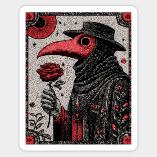 Gothic Plague Doctor - The Rose of Pestilence Sticker
