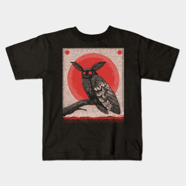 Cryptid Mothman - The Harbinger of Doom Kids T-Shirt by TuncGK