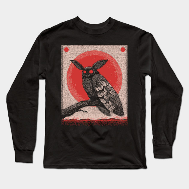 Cryptid Mothman - The Harbinger of Doom Long Sleeve T-Shirt by TuncGK
