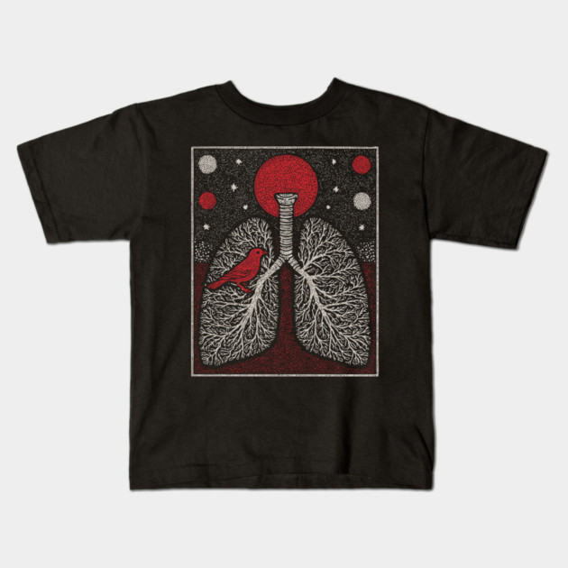 Surreal Anatomy - The Cage of Breath Kids T-Shirt by TuncGK
