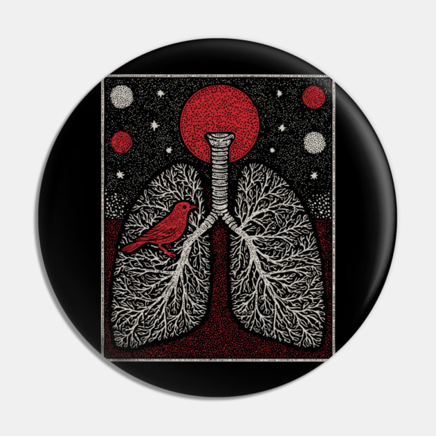 Surreal Anatomy - The Cage of Breath Pin by TuncGK