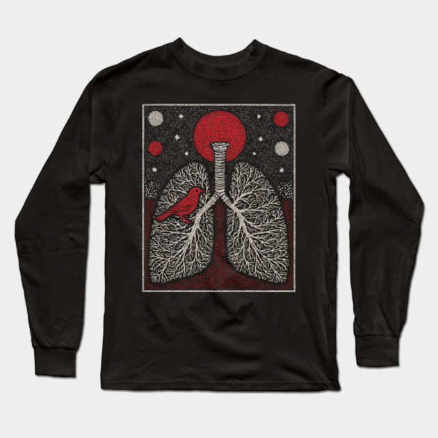 Surreal Anatomy - The Cage of Breath Long Sleeve T-Shirt by TuncGK