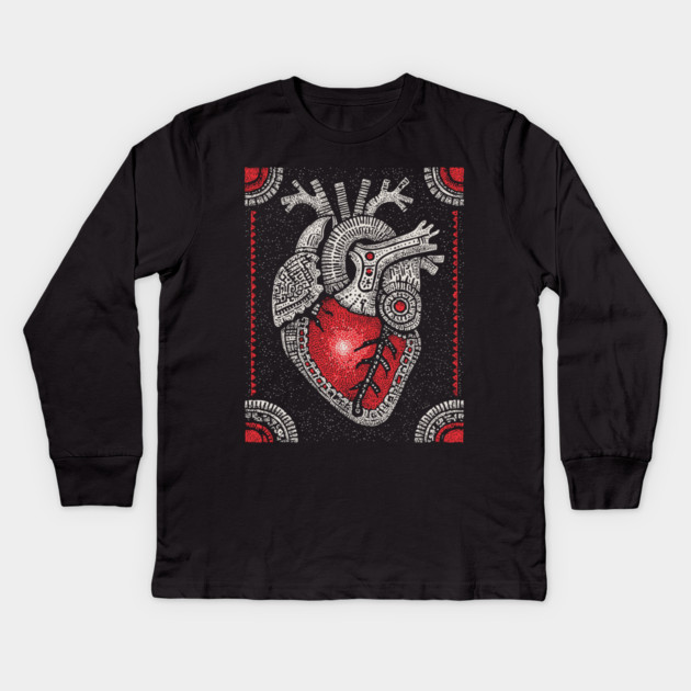 Gothic Anatomy - The Heart's Secret Lock Kids Long Sleeve T-Shirt by TuncGK