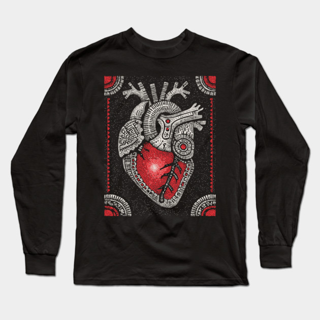 Gothic Anatomy - The Heart's Secret Lock Long Sleeve T-Shirt by TuncGK