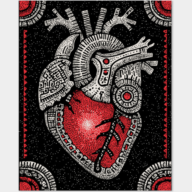 Gothic Anatomy - The Heart's Secret Lock Wall Art by TuncGK