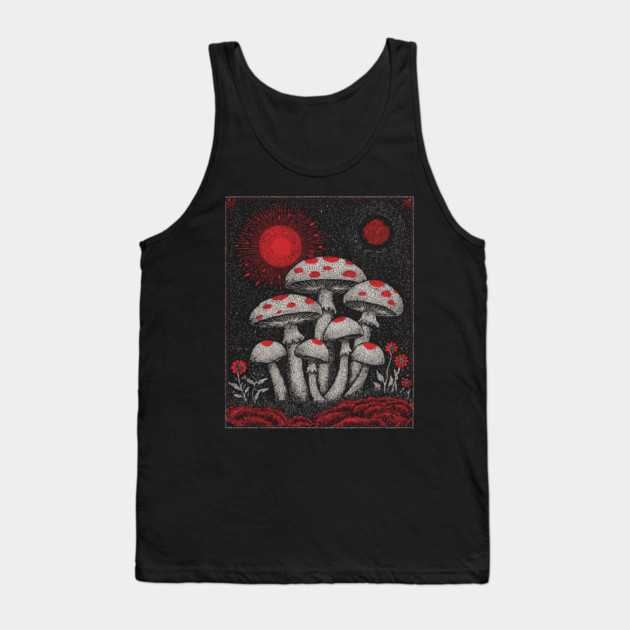 Witchy Mushrooms - Fungi of the Enchanted Forest Tank Top by TuncGK
