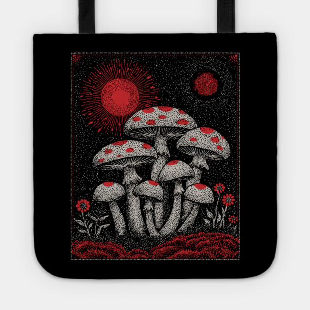 Witchy Mushrooms - Fungi of the Enchanted Forest Tote by TuncGK