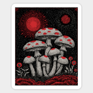 Witchy Mushrooms - Fungi of the Enchanted Forest Sticker