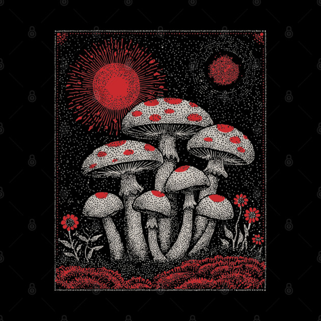 Witchy Mushrooms - Fungi of the Enchanted Forest by TuncGK