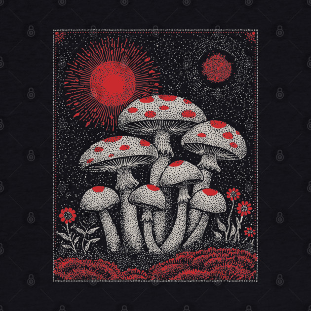 Witchy Mushrooms - Fungi of the Enchanted Forest by TuncGK