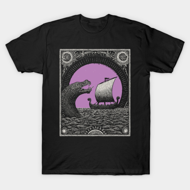 Viking Saga - The Voyage and the Sea Serpent T-Shirt by TuncGK