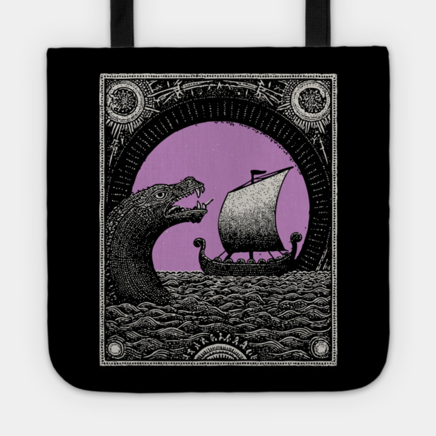 Viking Saga - The Voyage and the Sea Serpent Tote by TuncGK