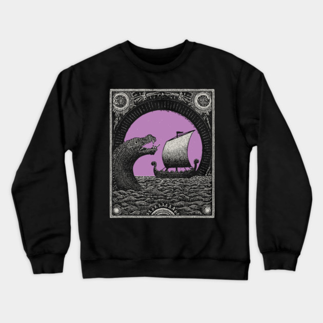 Viking Saga - The Voyage and the Sea Serpent Crewneck Sweatshirt by TuncGK
