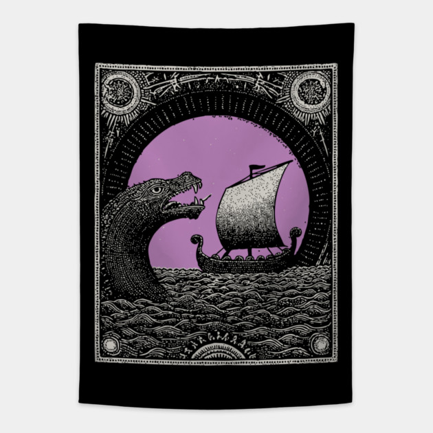 Viking Saga - The Voyage and the Sea Serpent Tapestry by TuncGK