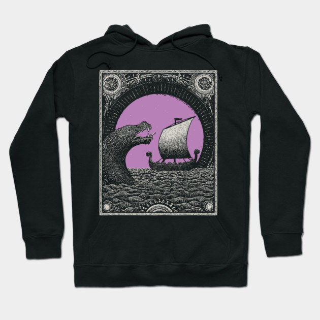 Viking Saga - The Voyage and the Sea Serpent Hoodie by TuncGK