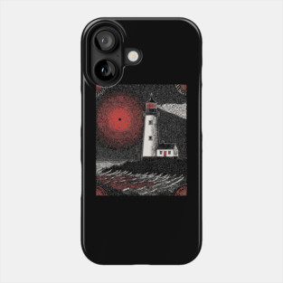 Gothic Lighthouse - The Crimson Beacon Phone Case