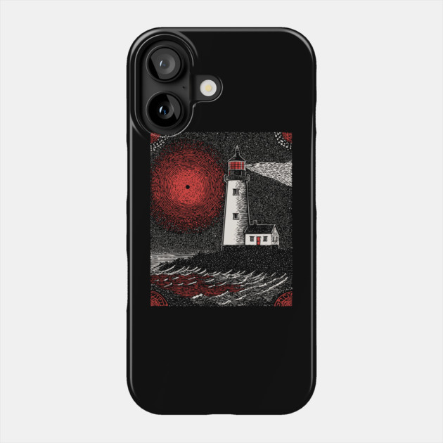 Gothic Lighthouse - The Crimson Beacon Phone Case by TuncGK