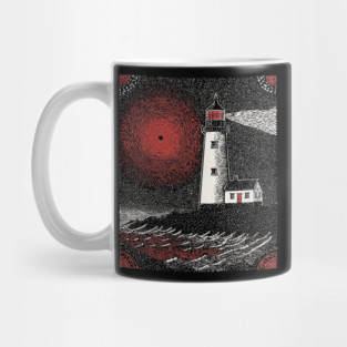 Gothic Lighthouse - The Crimson Beacon Mug