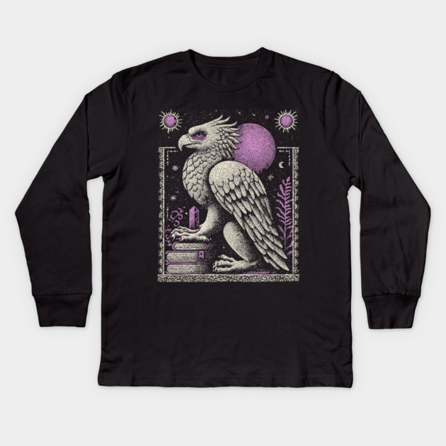 Mythical Griffin - The Guardian of Ancient Lore Kids Long Sleeve T-Shirt by TuncGK