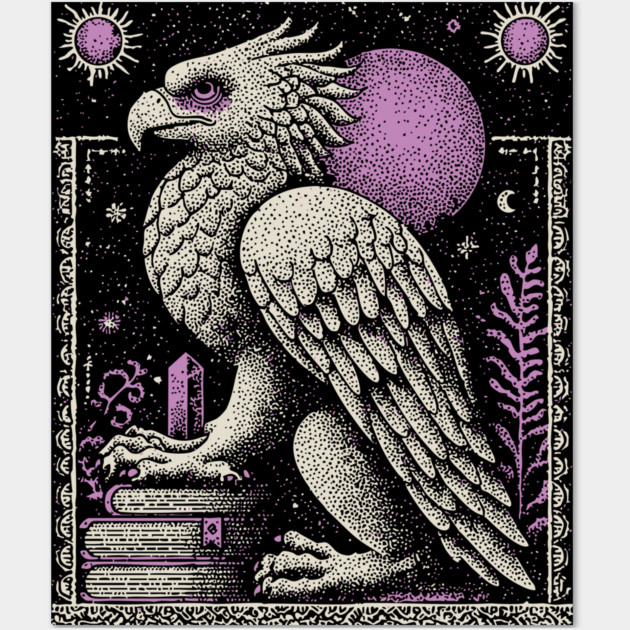 Mythical Griffin - The Guardian of Ancient Lore Wall Art by TuncGK