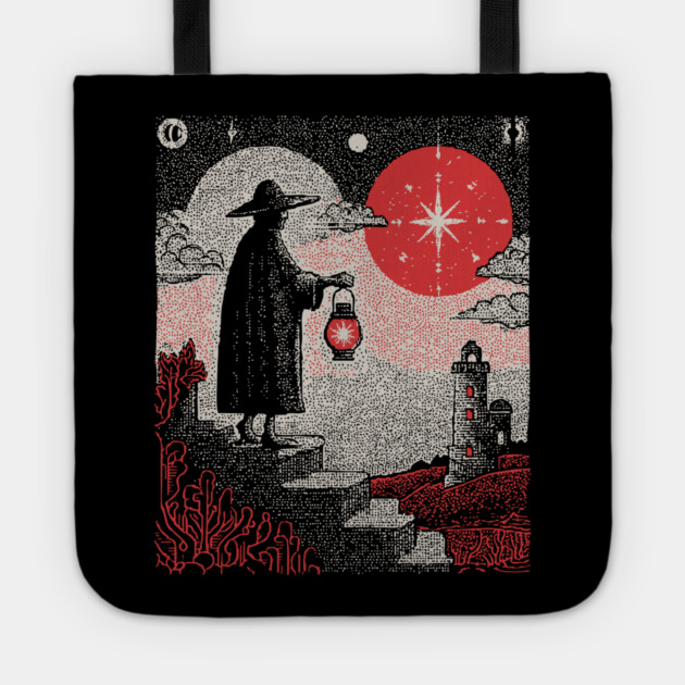 Tarot Hermit - The Seeker of Inner Light Tote by TuncGK