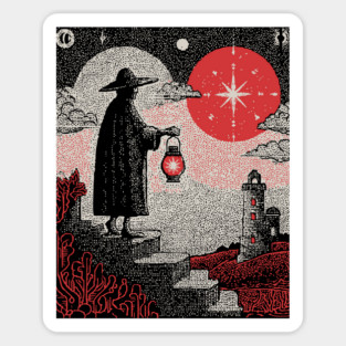 Tarot Hermit - The Seeker of Inner Light Sticker