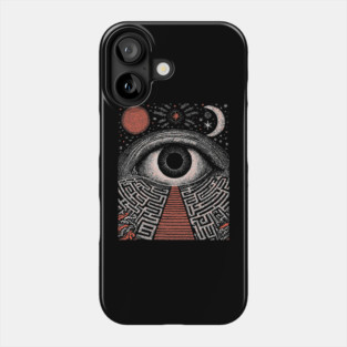 Surreal Eye - The Labyrinth of Consciousness Phone Case
