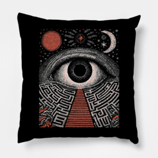 Surreal Eye - The Labyrinth of Consciousness Pillow