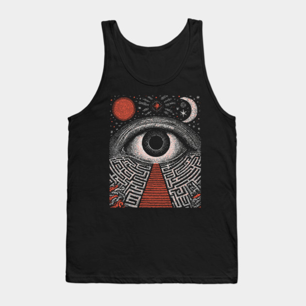 Surreal Eye - The Labyrinth of Consciousness Tank Top by TuncGK
